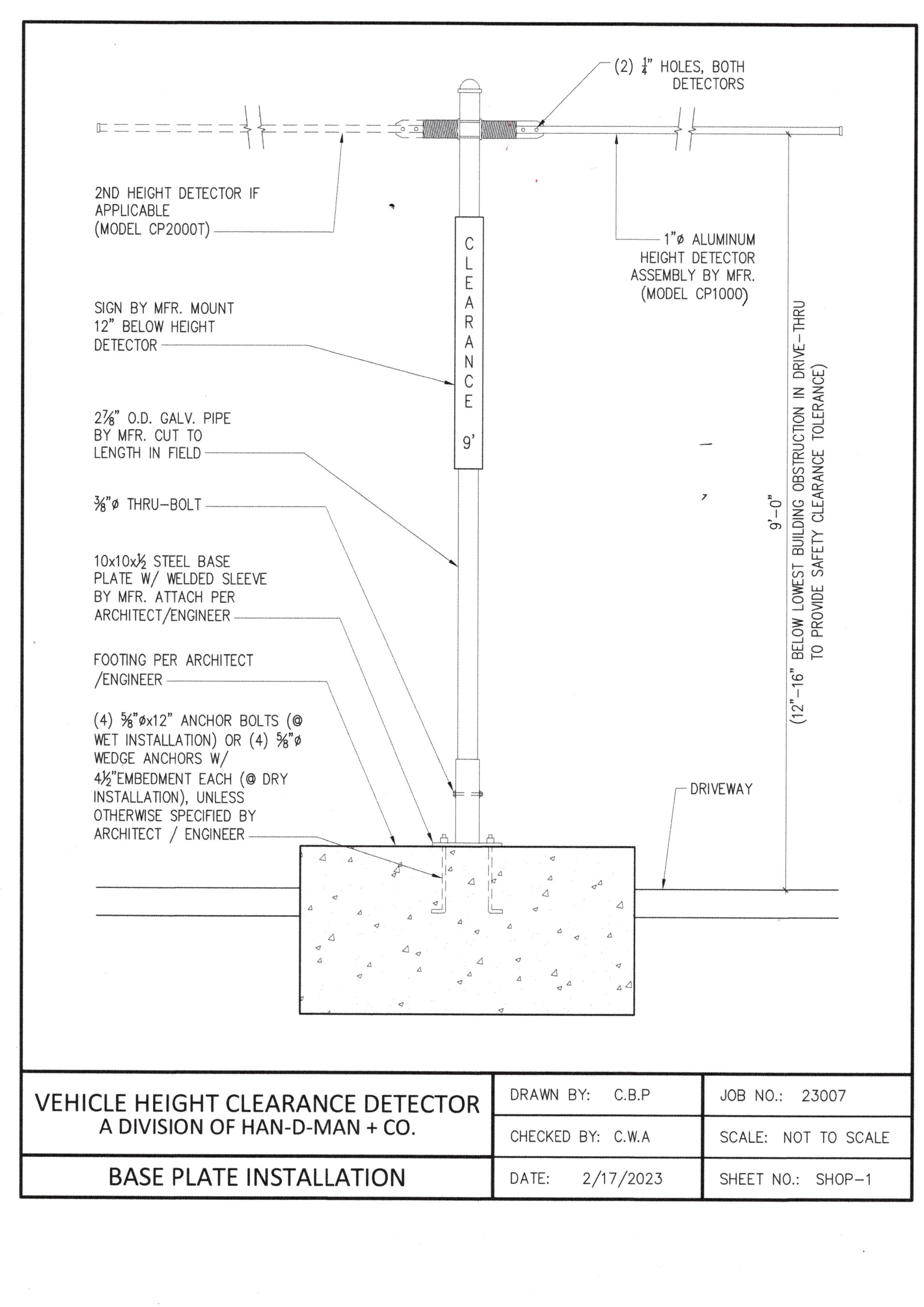 Base Plate Install Drawing